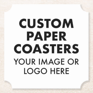 Custom personalised PAPER COASTERS (6) 4" TICKET