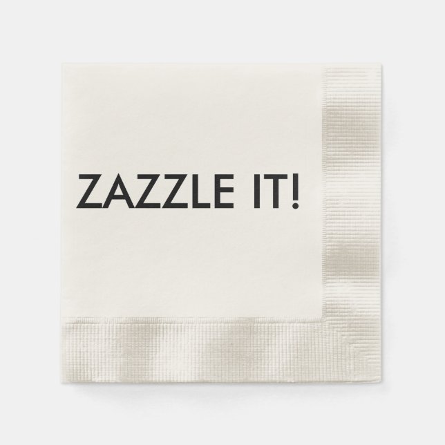 Custom Personalised Paper Napkins Blank Template (Front)