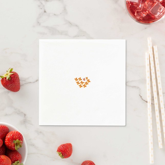 Custom & Personalised Paper Napkins | Orange (Creator Uploaded)