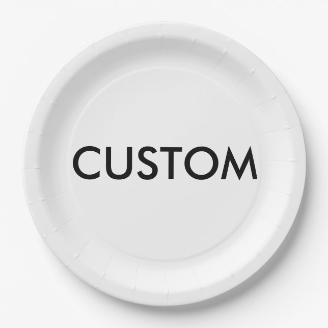 Custom Personalised Paper Plate Blank Template (Front)