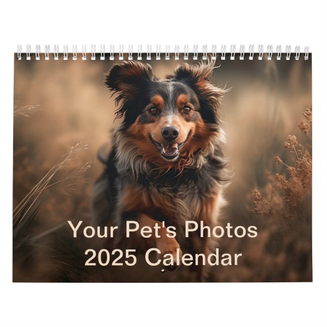 Custom Personalised Pet Photos 2-Page 2025  Calendar (Cover)