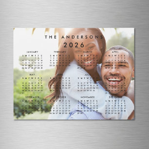 Custom Personalised Photo 2024 Calendar Magnet