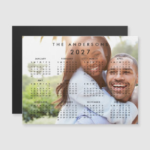 Custom Personalised Photo 2025 Calendar Magnetic Invitation