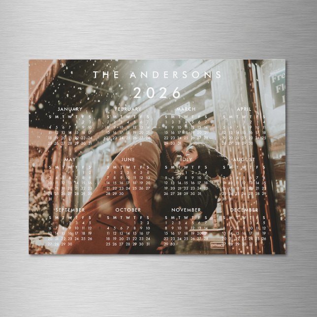 Custom Personalised Photo 2026 Calendar Magnet (Creator Uploaded)