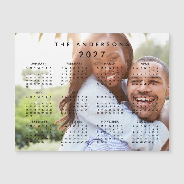 Custom Personalised Photo 2027 Calendar (Front)