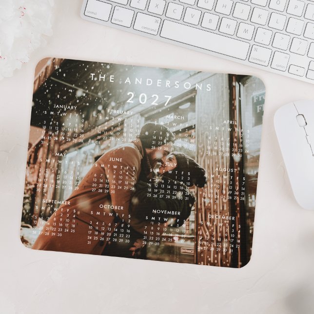Custom Personalised Photo 2027 Calendar Mouse Mat (Creator Uploaded)