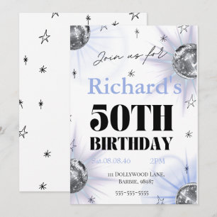 custom personalised photo 50th birthday save the date