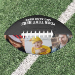 Custom Personalised Photo and Text American Football<br><div class="desc">Custom Personalised Photo and Text  football from Ricaso - add your own photographs and custom text to this ball that will be specially made for you</div>
