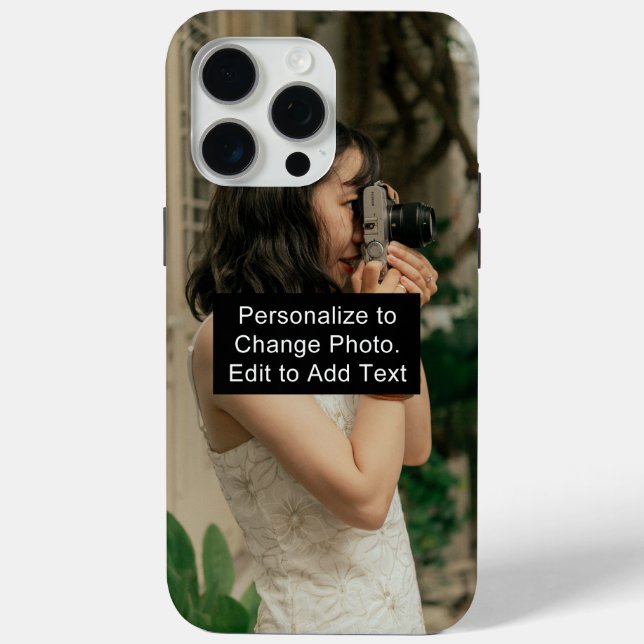 Custom Personalised Photo Artwork Add Name Slogan Case-Mate iPhone Case (Back)
