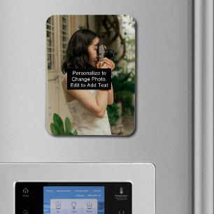 Custom Personalised Photo Artwork Name Slogan Rec Magnet