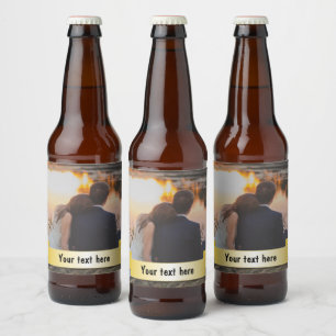 Custom Personalised Photo Beer Bottle Label