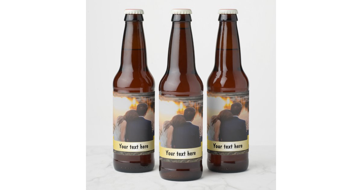 Custom Personalised Photo Beer Bottle Label | Zazzle