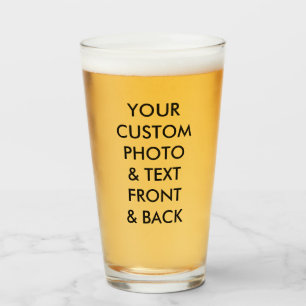 Custom Personalised PHOTO BEER GLASS 16oz; 1 PINT