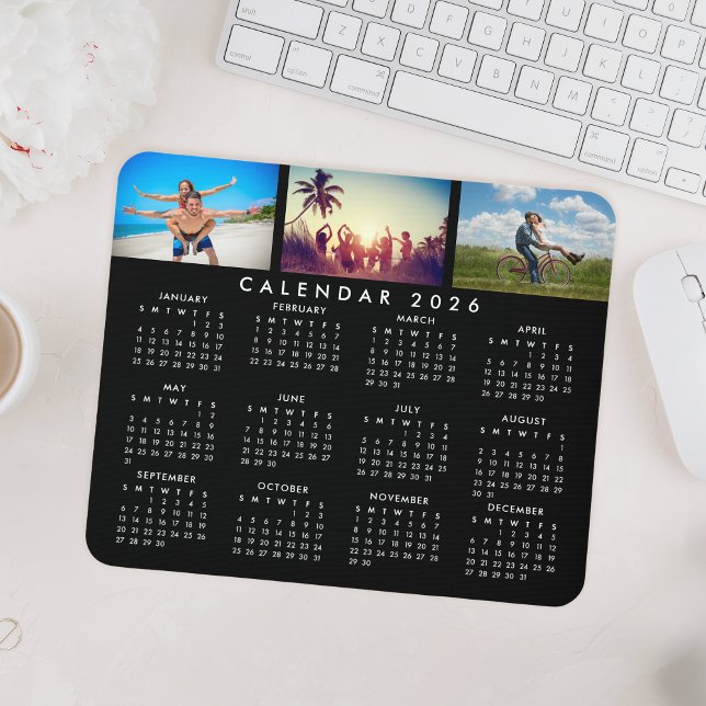 Custom Personalised Photo Collage 2021 Calendar Mouse Mat (Creator Uploaded)