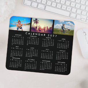 Custom Personalised Photo Collage 2027 Calendar Mouse Mat