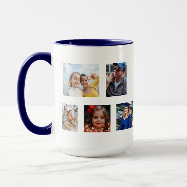 Custom Personalised Photo Collage Coffee Mug (Left)