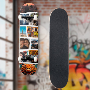 Custom Personalised Photo Collage Skateboard