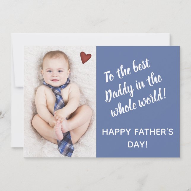 Custom Personalised Photo Father's Day Holiday Card (Front)