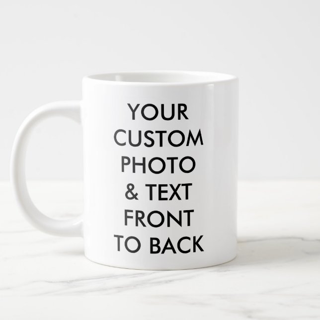 Custom Personalised PHOTO GIANT JUMBO MUG 20oz (Left)