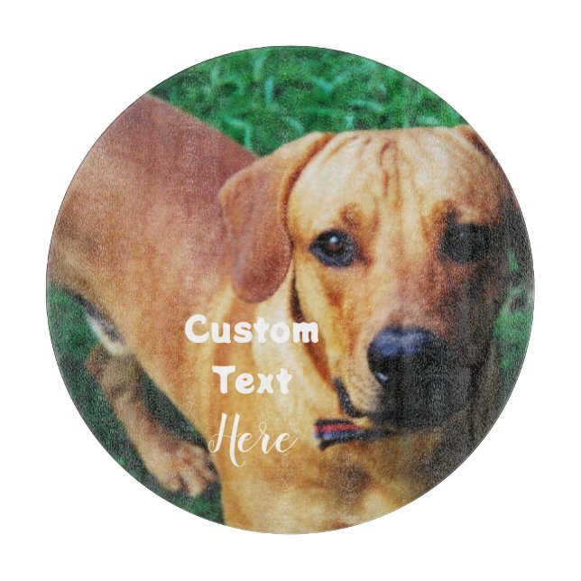 Custom Personalised Photo Glass  Cutting Board (Front)