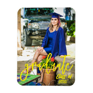 Custom Personalised Photo Graduation Announcement Magnet