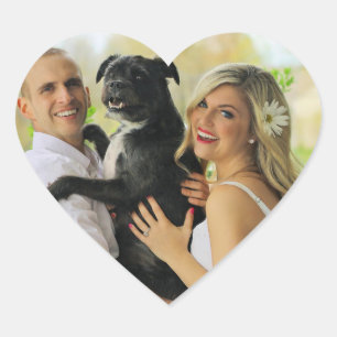 Custom Personalised Photo Heart Sticker