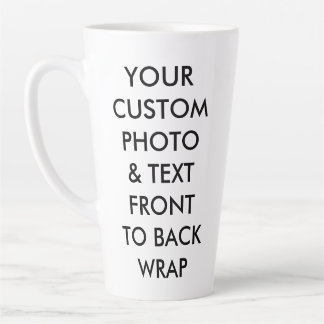 Custom Personalised PHOTO LATTE MUG LARGE 17oz