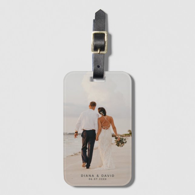 Custom Personalised Photo Luggage Tag (Front Vertical)