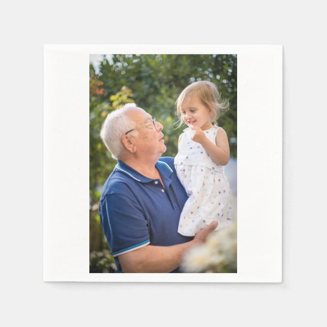 Custom Personalised Photo Napkin (Front)