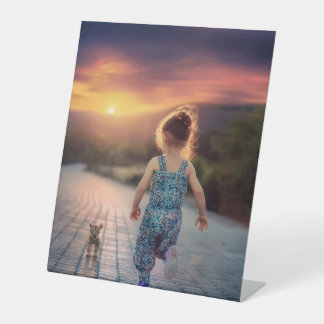 Custom Personalised Photo  Pedestal Sign