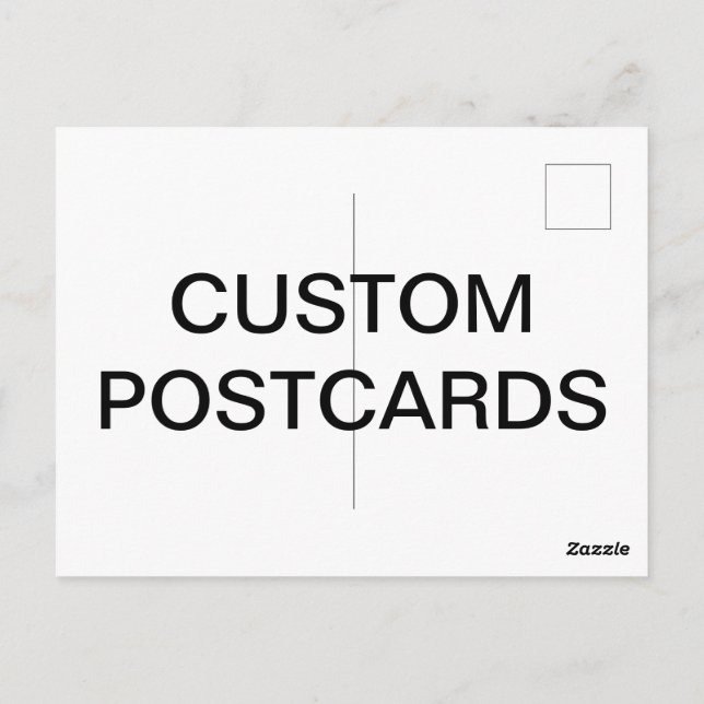 Custom Personalised Photo Postcard Blank Template (Back)