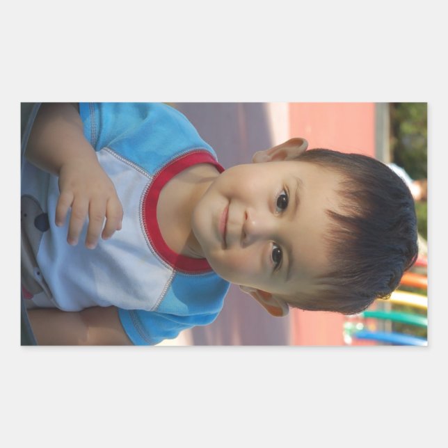 Custom Personalised Photo Rectangular Sticker (Front)