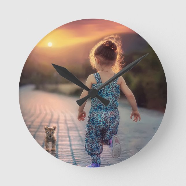 Custom Personalised Photo  Round Clock (Front)