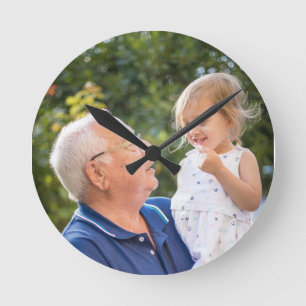Custom Personalised Photo  Round Clock