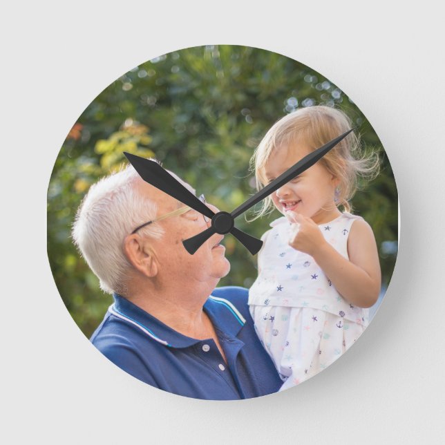Custom Personalised Photo  Round Clock (Front)