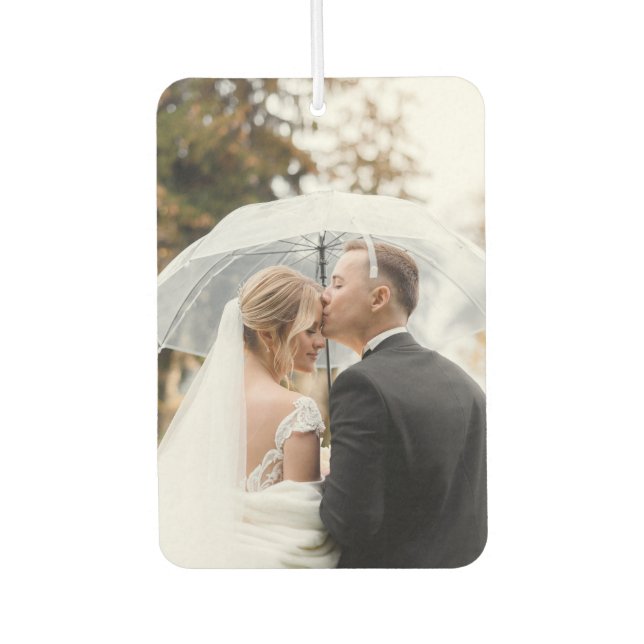 Custom Personalised Photo Simple Love Quote Text A Car Air Freshener (Front)