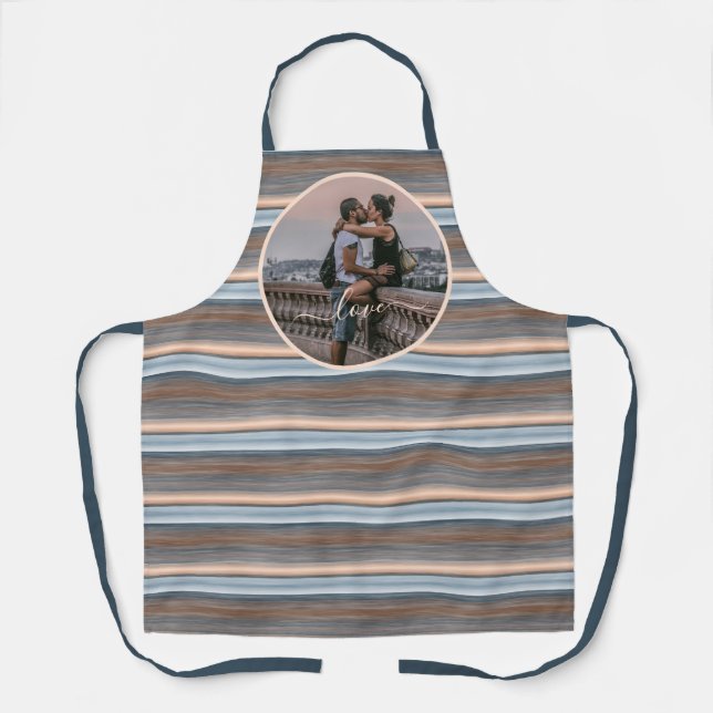 Custom Personalised Photo Simple Love Quote Text Apron (Front)