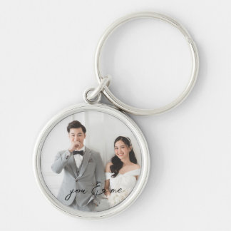 Custom Personalised Photo Simple Love Quote Text Key Ring