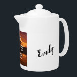 Custom Personalised Photo Teapot<br><div class="desc">Custom personalised white porcelain teapot with your own photo and name.</div>