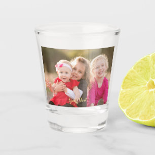 Custom Personalised Photo Text Wedding Graduation Shot Glass