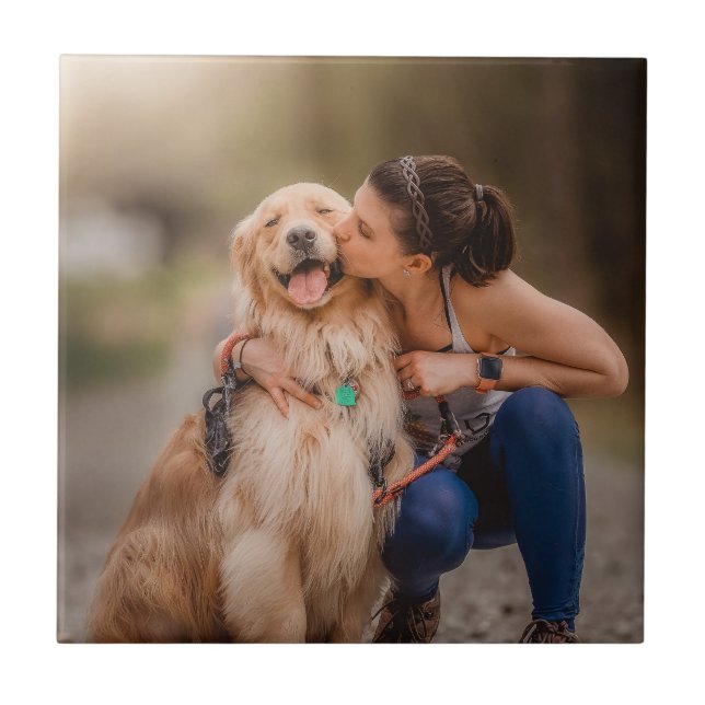 Custom Personalised Photo  Tile (Front)