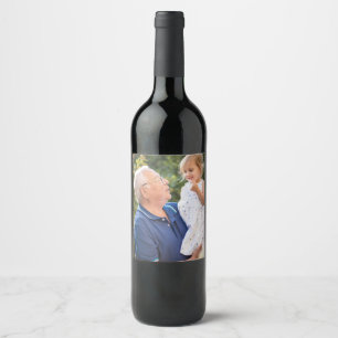 Custom Personalised Photo Wine Label