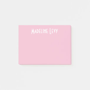 Custom Personalised Pink Post its with name Post-it Notes