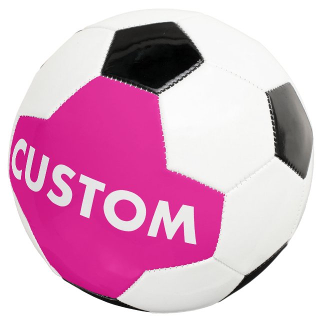 Custom Personalised PINK Soccer Football (Three Quarter)