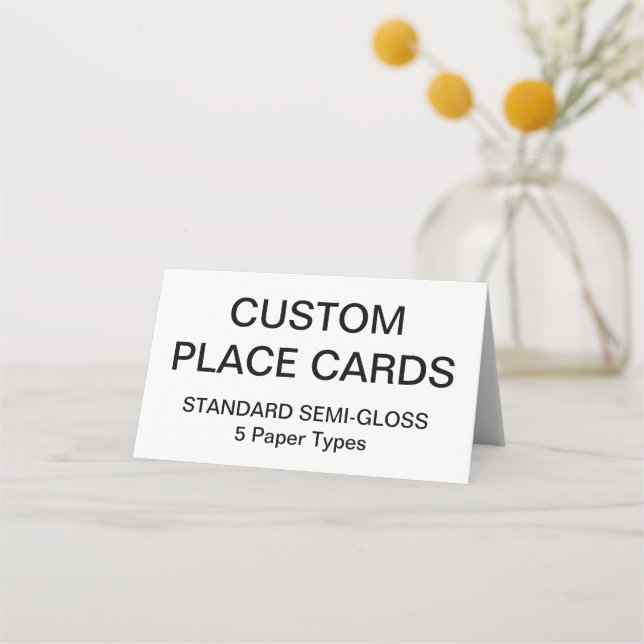 Custom Personalised Place Cards Blank Template (Front)