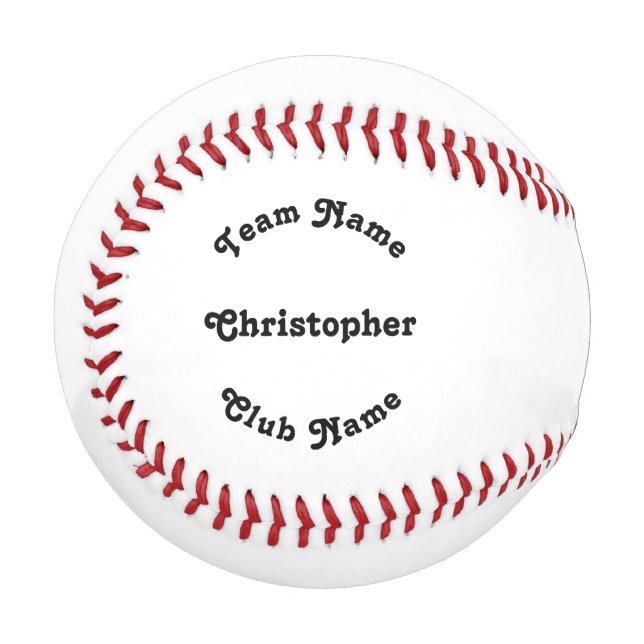 Custom Personalised Player Team Coach Club Name Baseball (Front Left)