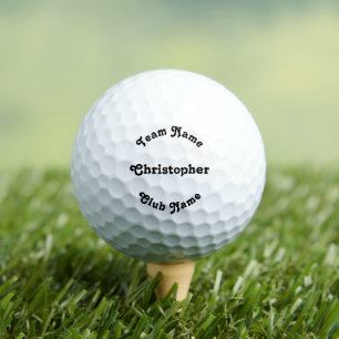 Custom Personalised Player Team Coach Club Name Golf Balls