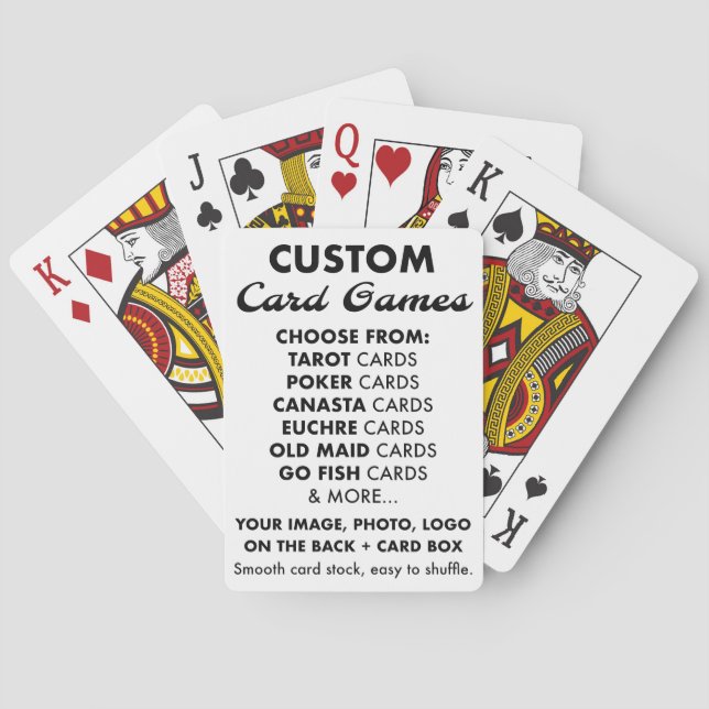 Custom Personalised POKER Playing Cards Pack (Back)