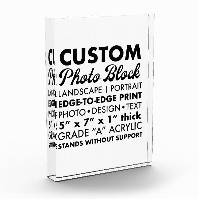 Custom Personalised Portrait Photo Paperweight (Left)