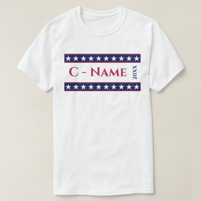 Custom Personalised Presidential Election Campaign T-Shirt (Design Front)